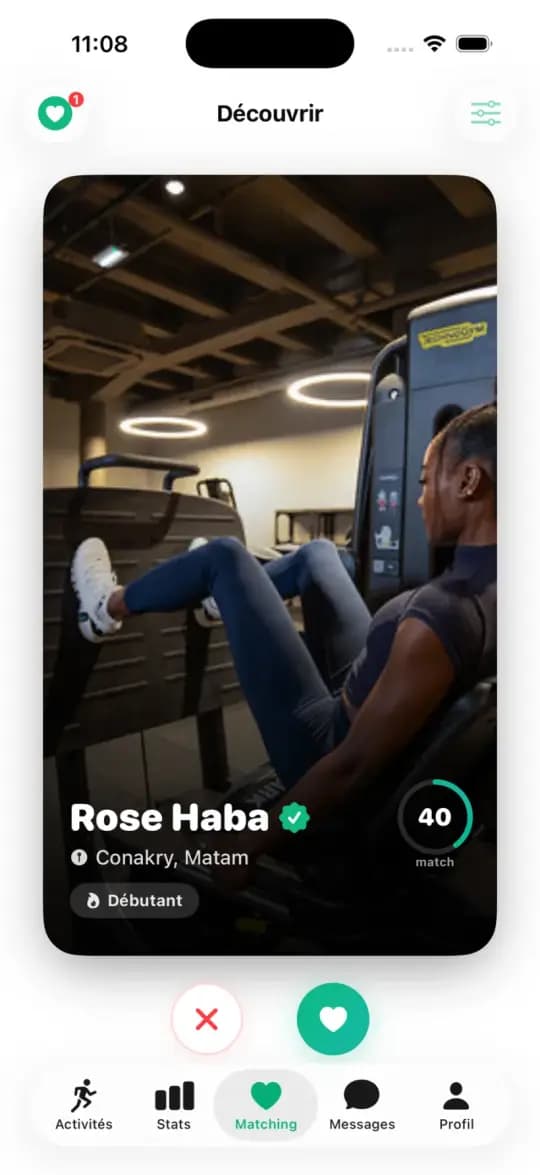 Matching IA - app SportConnectGN